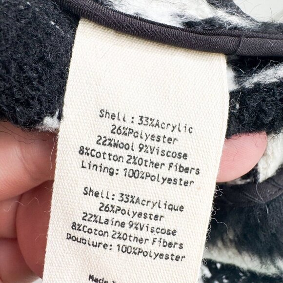 L'Agence Black White Check Print Zuri Half Duster 16 - Picture 9 of 9